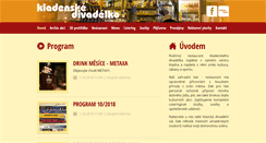 Desktop Screenshot of kladenskedivadelko.cz